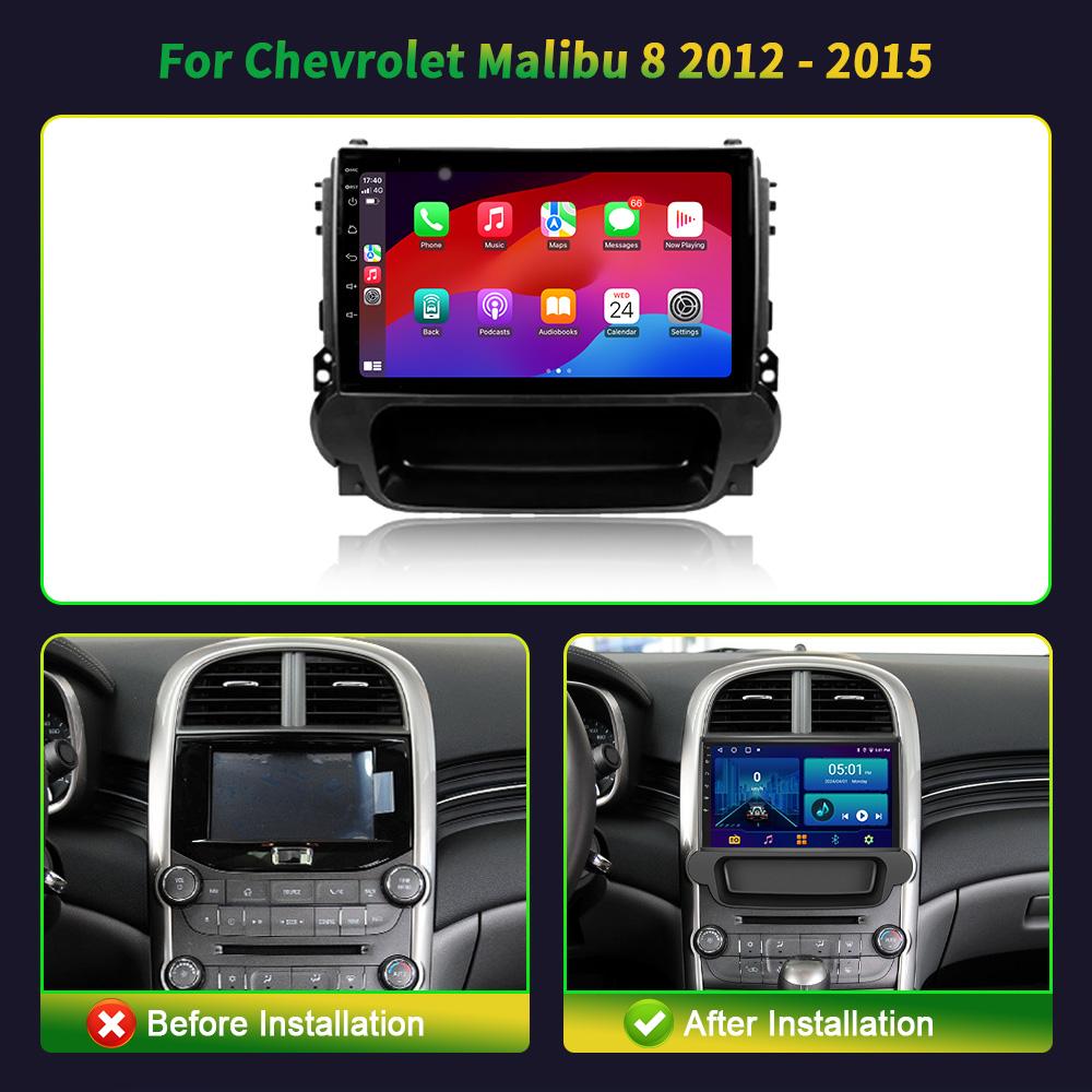 DVD Carplay Android для Chevrolet Malibu 8 2012-2015 Автомобильный радиоприемник с экраном, навигацией, автостерео, видеоплеером, процессором 2Din BT WIFI