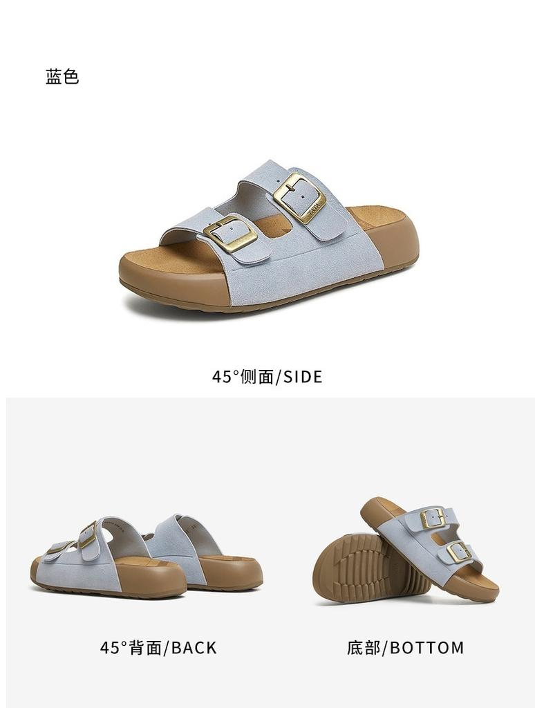 TATA/She 2025 Summer Shopping Mall Same Style Boken Shoes Women's Outdoor Fashion Slippers