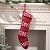 48CM Snowflake Knitted Christmas Socks Large Size Xmas Tree Ornaments  Christmas Decor
