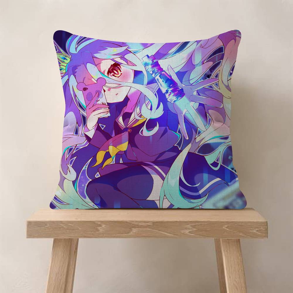 Чехлы на подушки из аниме NNo Game No Life Мультяшные Декоративные для дивана Домашние Двусторонние Короткий плюш Милый Чехол на подушку