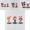 Collectible Anime Character Figures Set Of Six Pvc Toys Cute Ash Misty Models
