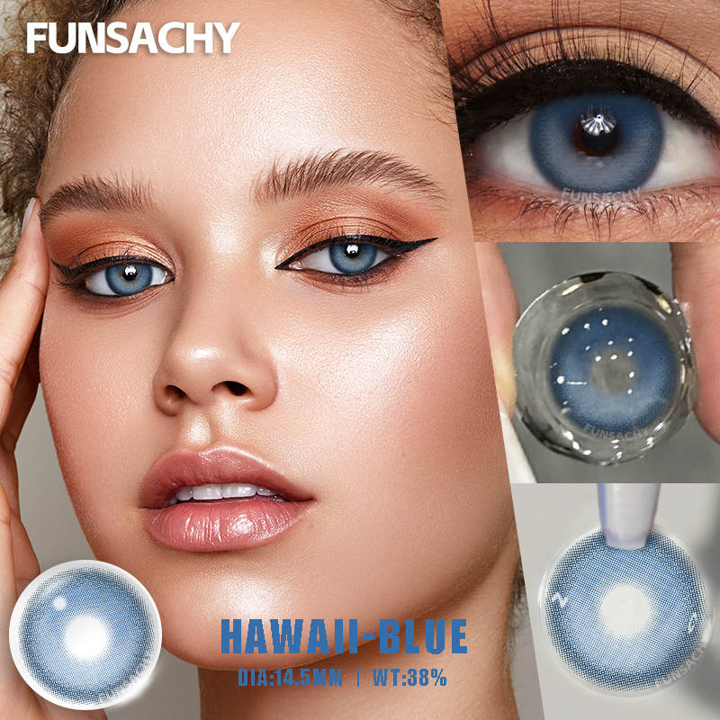 FUNSACHY 1 пара линз для близорукости, цветные контактные линзы с диоптриями 0~-8,00, косметические натуральные черные большие линзы для глаз на год