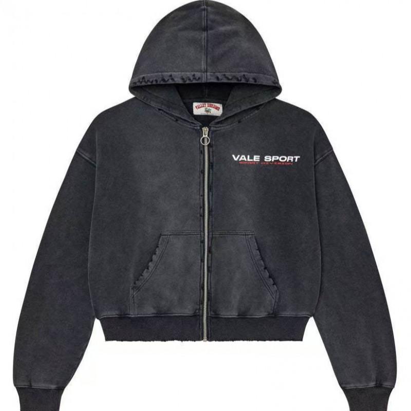 2026 Oversized Hooded Zip-Up Sweatshirt Men Women Streetwear Casual Graphic Print Pullover