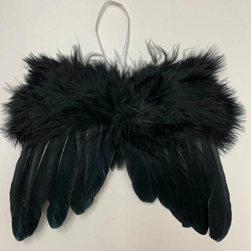 Белый винтажный перо крыло милый шикарный ангел рождественская елка украшение подвесное украшение для дома/вечеринки/свадьбы украшения валентинки