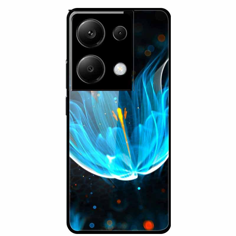 Чехол для Redmi NOTE 13 PRO 4G с закаленным стеклом и эстетичной цветной покраской