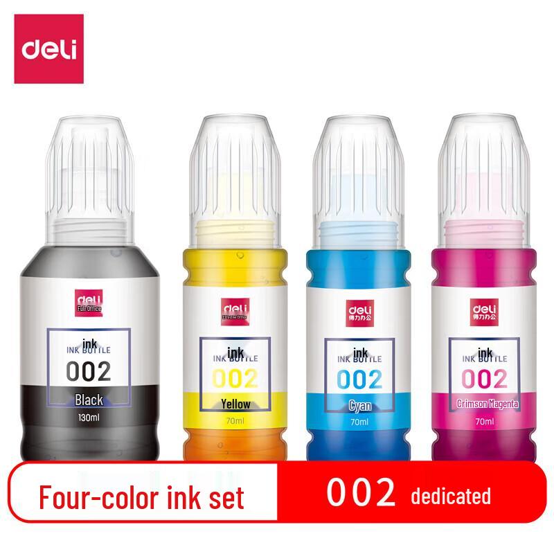 Deli DBH-002A Compatible 002 Ink Set (4-Color, High Capacity)