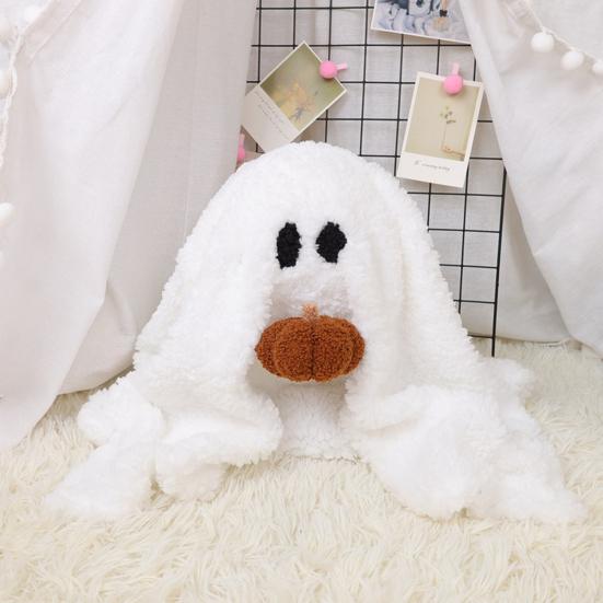 Подушка-призрак Гас, веселая и мягкая подушка-призрак на Хэллоуин, плюшевая белая игрушка-призрак с тыквой на Хэллоуин, День благодарения