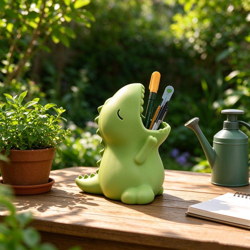 Frog Animal Dinosaur Desk Organizer 3D Printed Cartoon Pen Cup Office Accessories