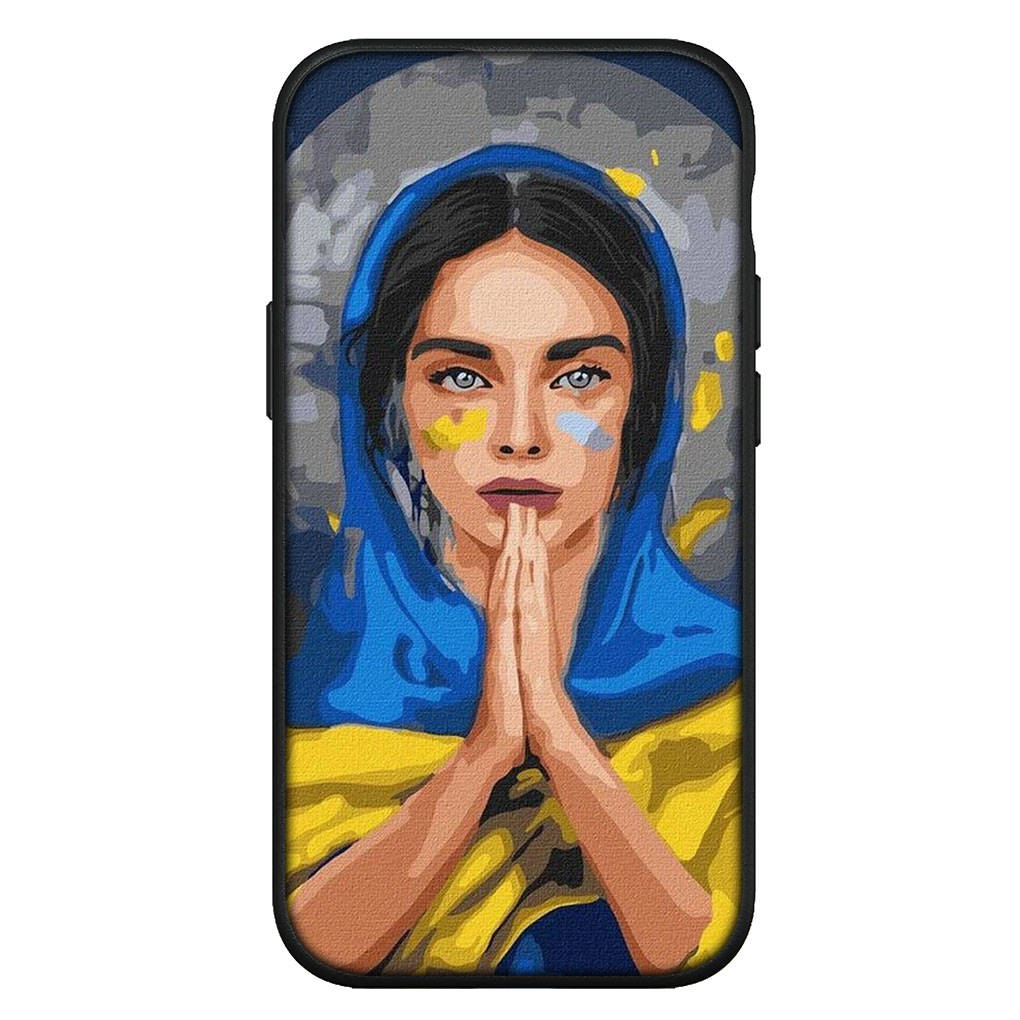 For Samsung Galaxy S24 S23 iPhone 16 15 14 Xiaomi Redmi Note 13 12 11 10 Plus 9 Pro Max X XR Phone Case Ukraine Flag Ukrainian Girl OPPO Huawei Cover