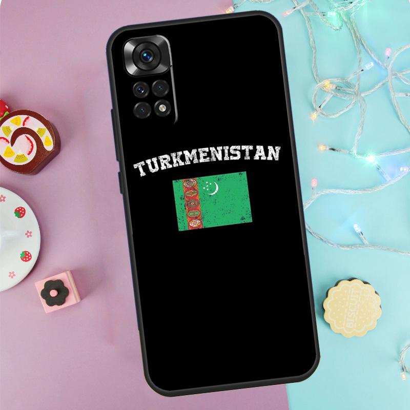Чехол Флаг Туркменистана для Xiaomi Redmi Note 9 10 11 12 13 14 Pro 9S 10S 11S 12S Redmi 14C 10C 12C 13C