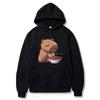 Funny Ok I Pull Up Capybara Print Hoodie Men's Fashion Casual Oversized Hooded Sweatshirts Gothic Pullovers Clothes for Teens