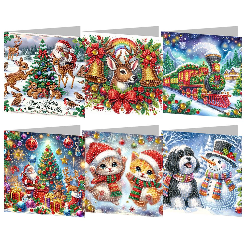 5D DIY Diamond Painting New Christmas Card Festival Greeting Card Handmade Diamond Embroidery Painting Art Kit 2025