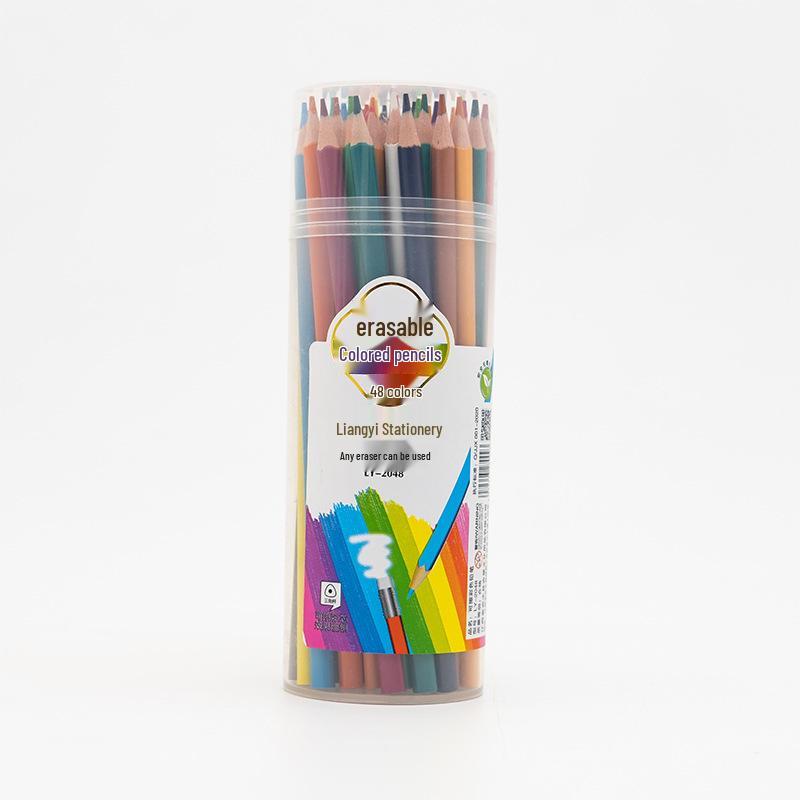 Oil-Based Colored Pencils Set - 24 Colors for Primary School Drawing & Painting