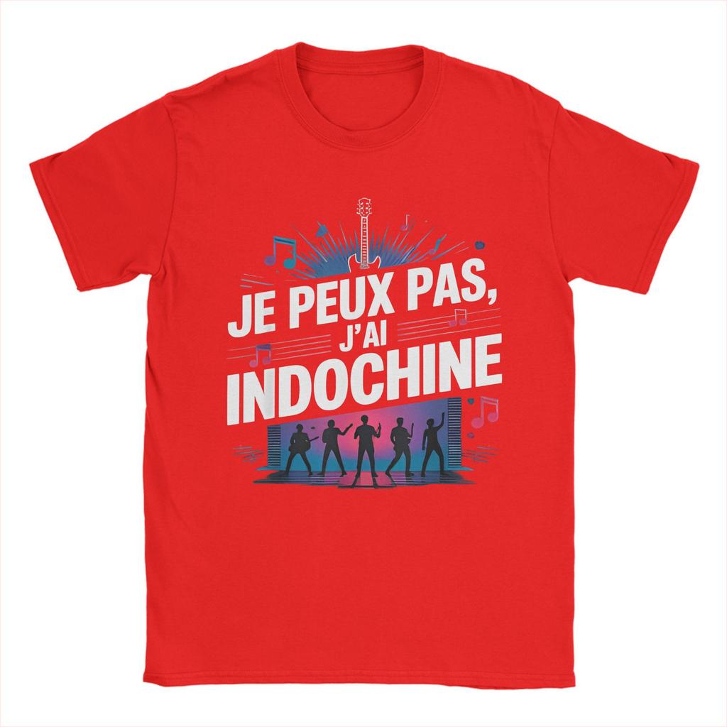 Новинка Indochine Arena Tour 2025 Fan T-Shirts Men Crewneck Cotton T Shirts Pop Rock Short Sleeve Tee Shirt Unique Clothes