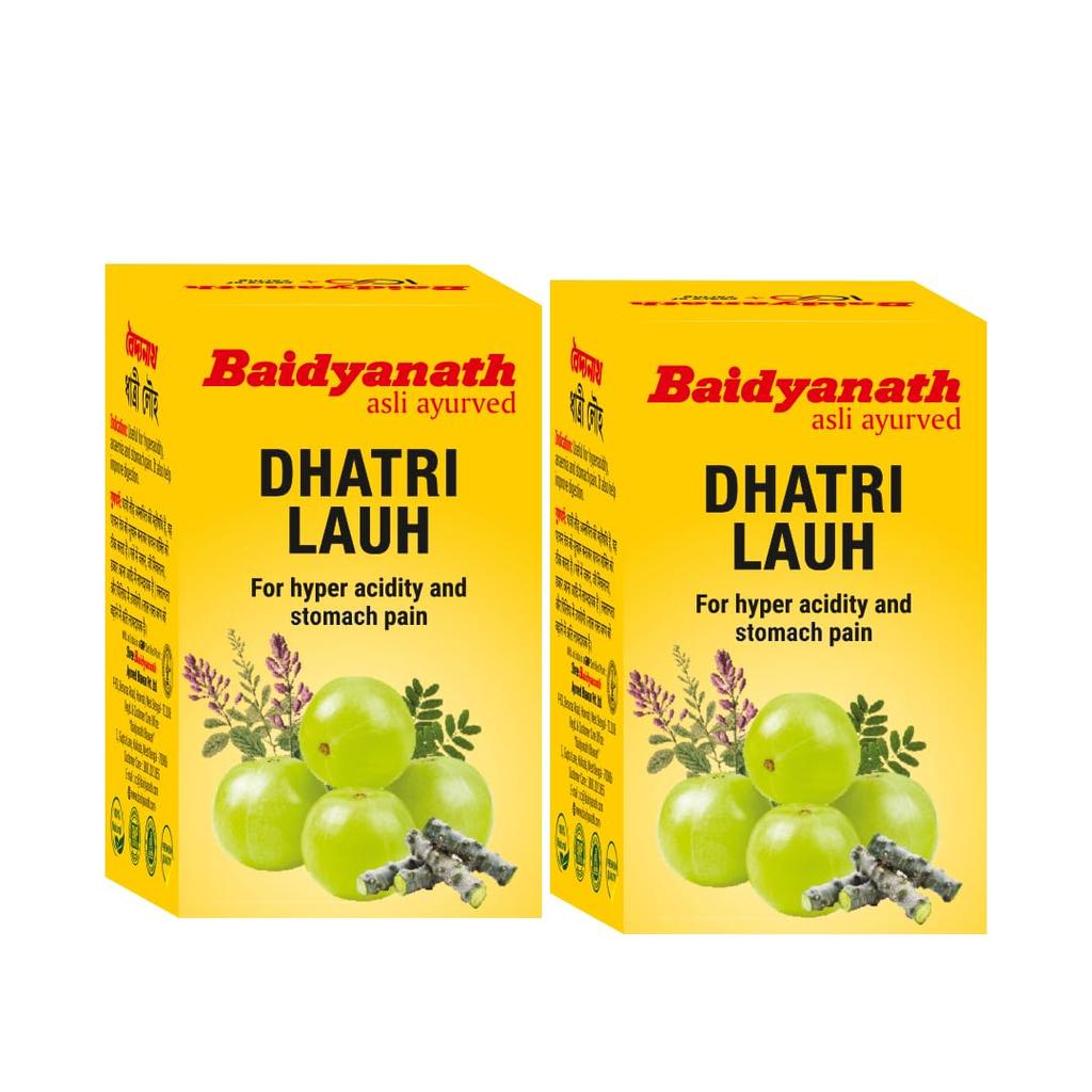 Baidyanath Dhatri Lauh Ayurvedic Tablets For Digestive Support And Acidity Relief 40 Tablets X Pack Of 2 With Amla Mulethi Giloy Lauh Bhasma