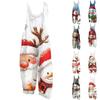 Women's Casual Jumpsuit Sleeveless Christmas Print Cotton Jumpsuit