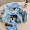 Zipper Closure Cosmetic Handbag Multipocket Design Portable Makeup Pouch  Shower Organizer
