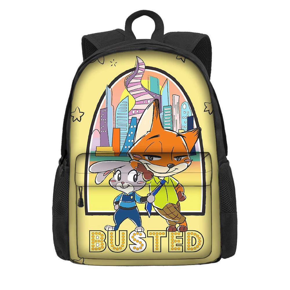 Мультяшный рюкзак на тему «Зверополис 2» для учеников начальной школы, большая вместимость, легкий рюкзак на два плеча