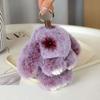Fluffy Play Dead Rabbit Doll Fashion Plush Rabbit Pendant Rabbit Fur Keychain  Women
