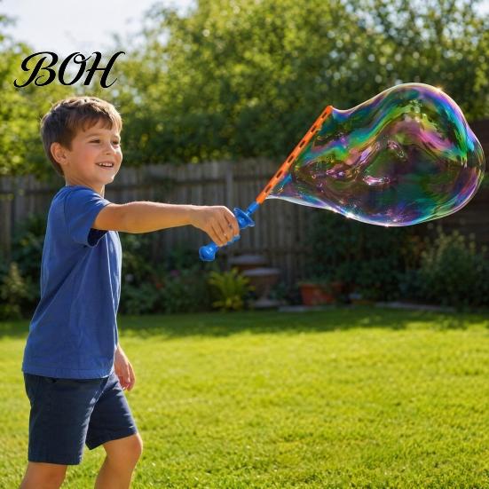 Bubble Maker for Kids Giant Wand, Foam Kids, Transformable Triangle Wand Toy Beach Backyard Party, Outdoor Summer Game Gift Large
