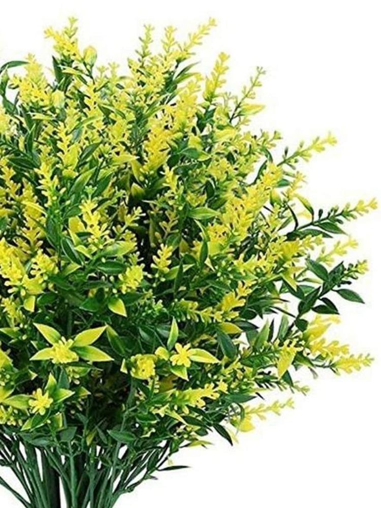 Искусственная лаванда, 8 связок/упак., устойчивые к ультрафиолетовому излучению, искусственные цветы, искусственные пластиковые цветы для подвесных растений, сад, крыльцо, окно, свадьба, уличный декор