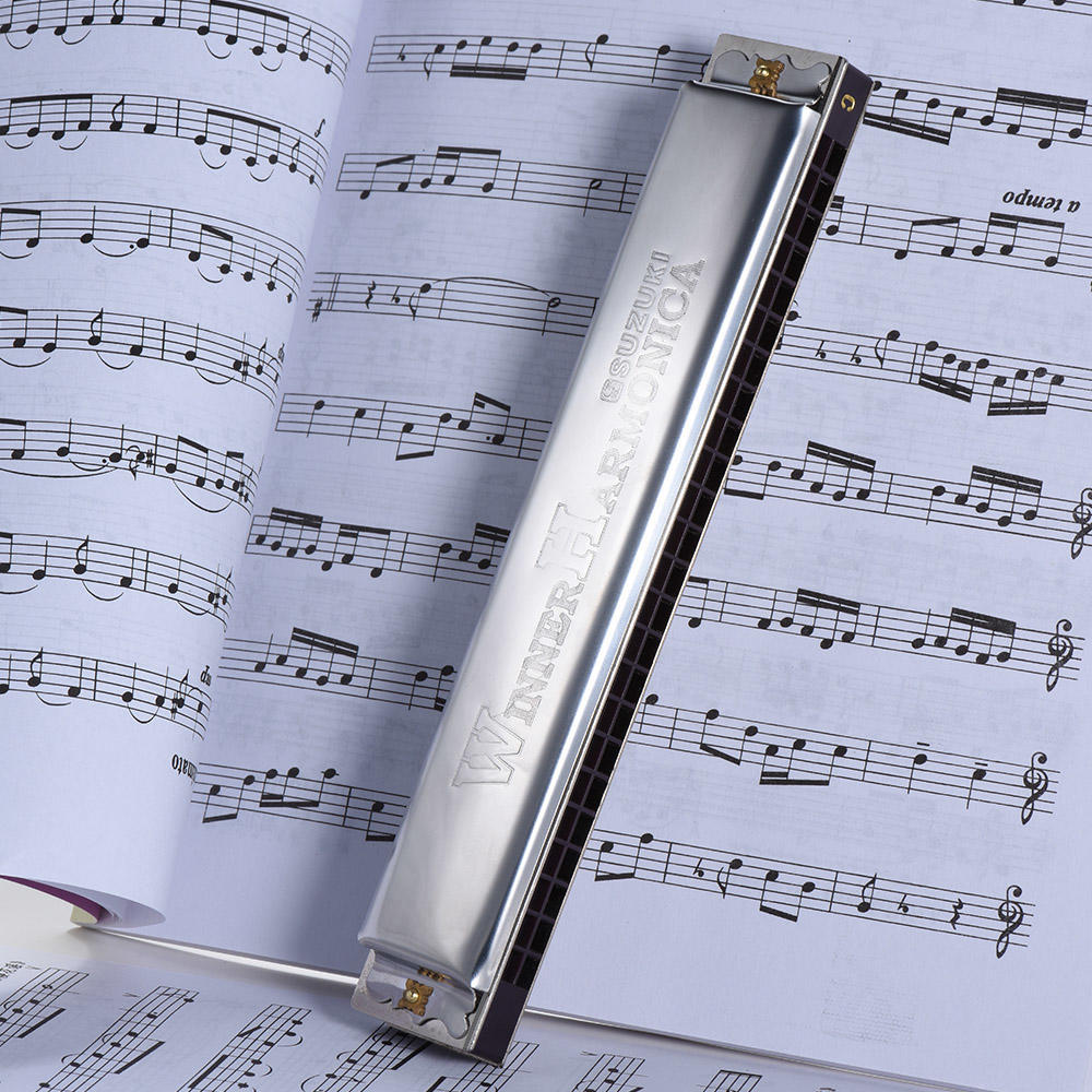 Suzuki W-24 24 отверстия губная гармошка тремоло тональность C с коробкой музыкальный инструмент для начинающих студентов