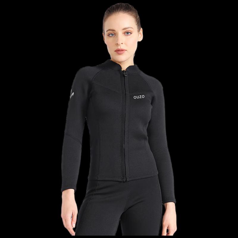 WEZHO Women's 1.5mm Long Sleeve Wetsuit Top