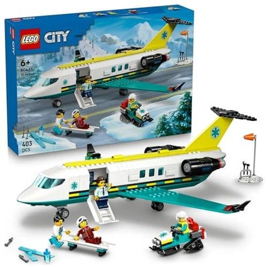 LEGO City Самолет экстренной транспортировки Игрушка-конструктор Образовательный Подарок Мальчики Девочки Дети Возраст 6 7 8 9 Транспортное средство Самолет Дирижабль Наука Мама Папа