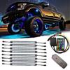 GREENBEAN Jimny LED Chassis Strip Car Underlight Kit with Multiple Music Brake and Steering Multiple Lighting Flowing RF Remote Set for Car Chassis