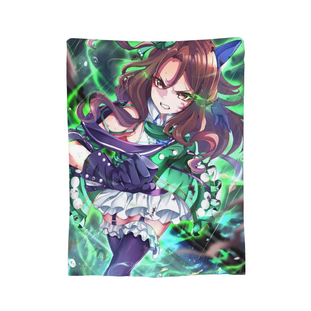 Uma Musume Pretty Derby Blankets Flannel Decoration Multi-function Super Soft Throw Blanket for Sofa Office Bedding Throws