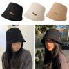 Spring Summer Women Girls Big Visors Wide Brim Anti-UV Sun Hat Bucket Hat Fisherman Cap Beach Cap