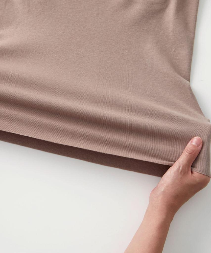 Gunze Kirei Labo Seamless Warmer Inner Cotton Blend Veil Brown Japan Size L To Japanese Size Shirt, Brushed, 3/4 Sleeve, Women's, (New Model),