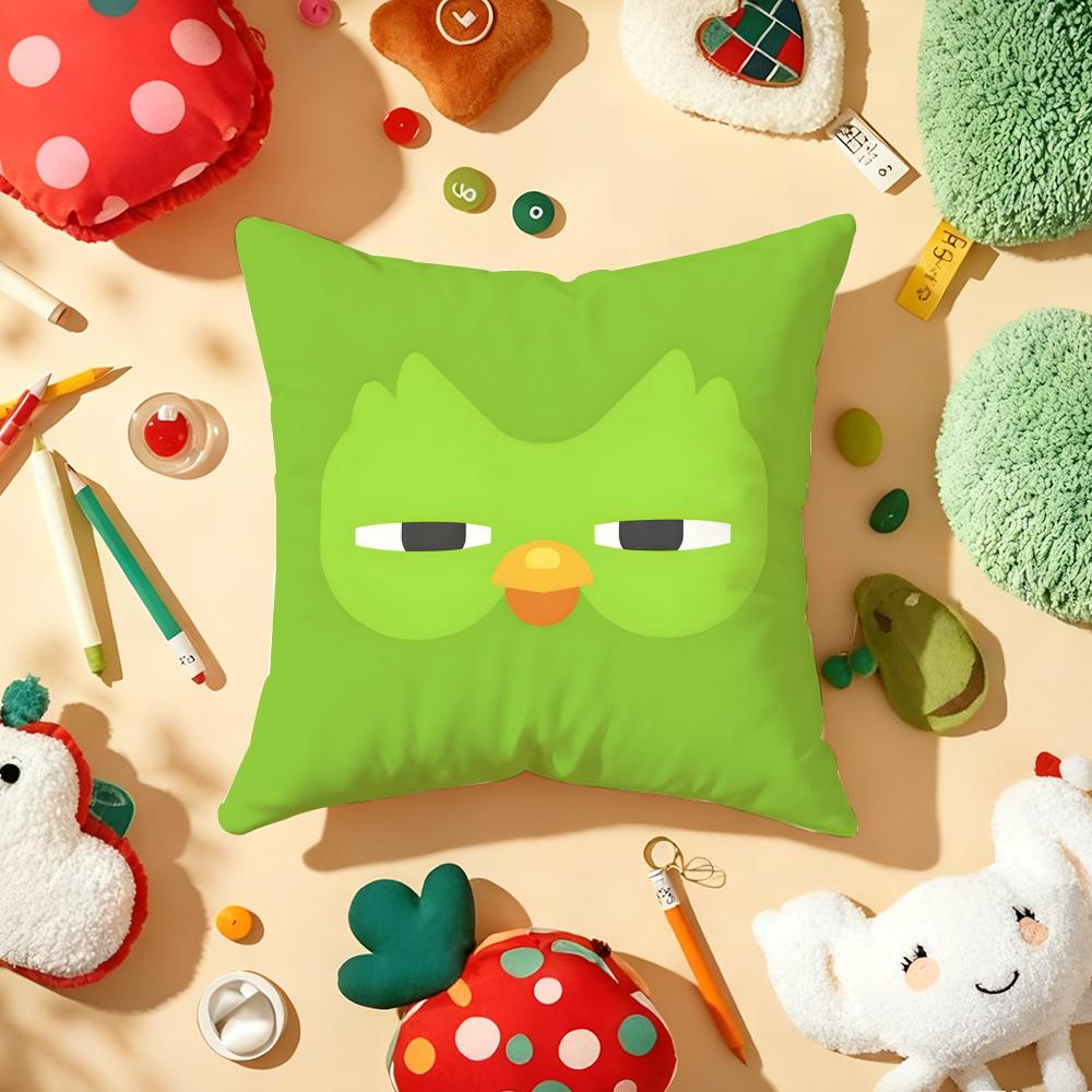 D-Duolingo Сова D-Duo Наволочка Плюшевая Ткань Мягкая Двусторонняя Печать Диван Теплый Зимний Домашний Подарок Наволочка