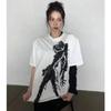 KPOP Aespa Whiplash Ограниченная серия Хлопковая футболка с коротким рукавом КАРИНА ГИЗЕЛЬ ЗИМА НИННИН Тот же принт Свободный Аниме Техно Топ
