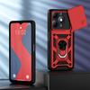 KEYSION Ударопрочный бронированный чехол для Itel A90 4G Силикон+ПК Слайдер Кольцо-подставка для защиты объектива камеры Задняя крышка телефона для Itel A90