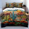Colorful cactus and flowers. Bedding sets Duvet cover sets Duvet covers Pillowcases(1* Duvet Cover 2* Pillowcases without duvet insert)