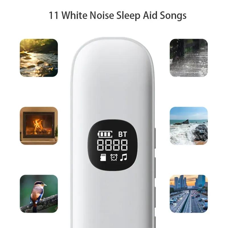 White Noise Sleep Aid Speakers Under Pillow Bone Conduction Bluetooth Speaker LED Display TF MP3 Music Player Timed Shutdown