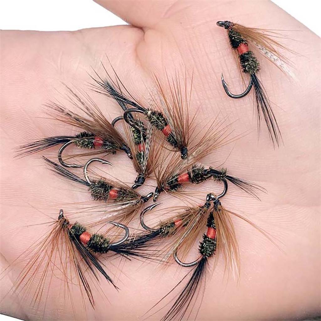 Fly Fishing Flies Lure 5/10Pcs Fly Fishing Lures Bass Salmon Trout Flies Dry Fly Fishing Feather Bait Fishing Flies