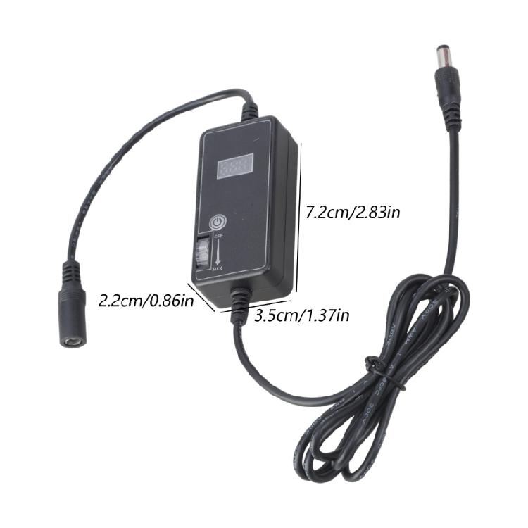 12V Adjustable Motor Controller with Temperature Display Stepless Speed Adjustable Adapter For Cooling Fan Blower Motor