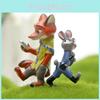 Judy Zootopia Nick Cartoon Rabbit Fox Mini Model Ornament For Decor Landscape