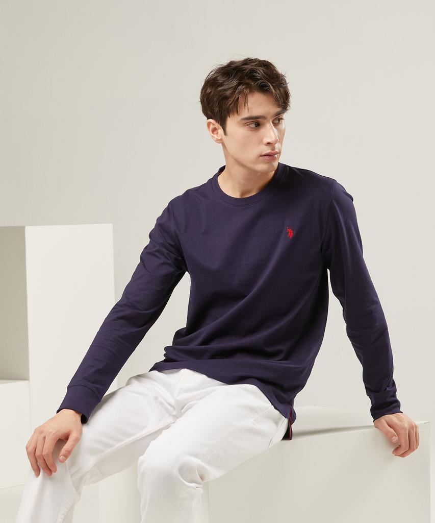 USPOLOASSN Cotton Round T-Shirt_Navy