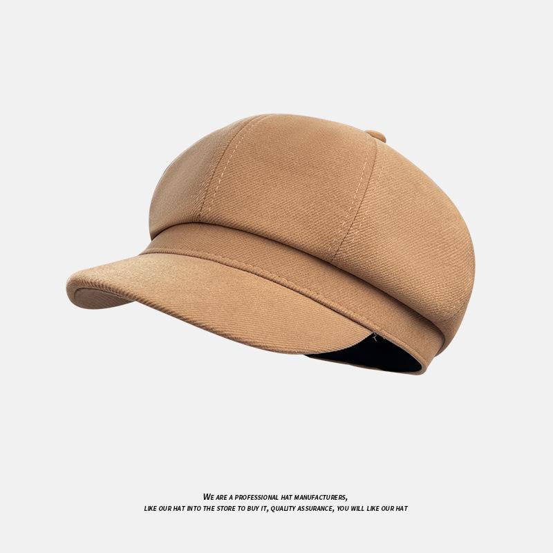 Британская восьмиклинка Женская Новая Весенне-осенняя Однотонная Берет Осень-Зима Маленькая Лицо Литературная Шляпа Художника Шляпа Газетчика