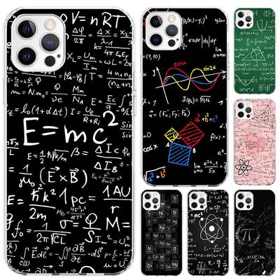 Чехол для телефона Физика Химия Математика для Iphone 17 Air 16 15 Plus 14 13 Mini 12 11 Pro Max 16E 7 8 SE 2020 Мягкий Funda Принт S