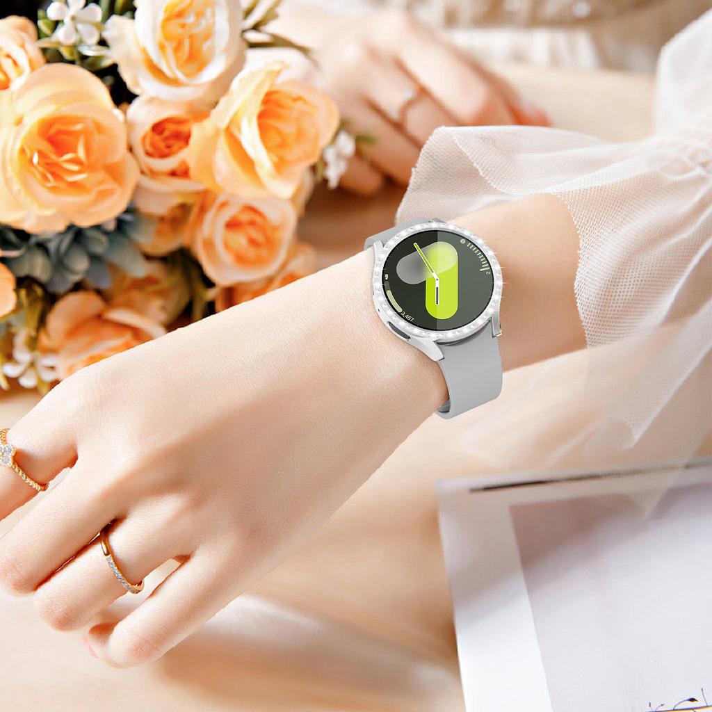 Чехол Glass+Diamond для Samsung Galaxy Watch 7 44 мм 40 мм, аксессуары, защитный жесткий защитный чехол для ПК, защитный бампер для Galaxy Watch 7 40 мм