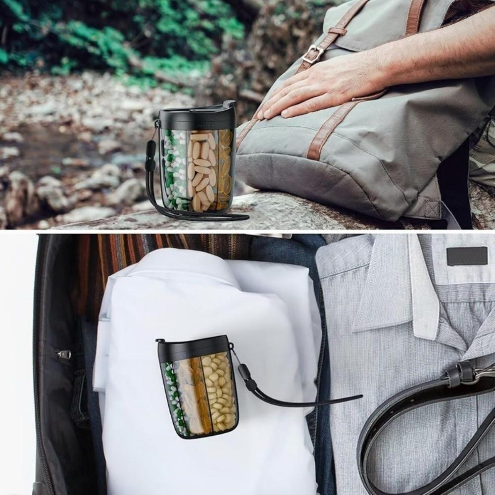 Plastic Pill Dispenser Wide Opening Pill Container New Pill Storage Bottle for Travel Use