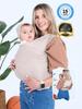 Huggy Mommy Premium Organic Cotton Baby Carrier Wrap Sling – Ergonomic Wrap with Back Support with Pocket - with Baby Hat Gift