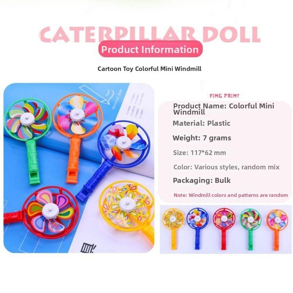 5pcs 117 * 62mm Kids Whistle Windmill Toy Stuffing Carnival Prizes Boys Girls Birthday Gifts