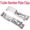 4pcs Rectangular Trailer Number Plate Clips Number Plate Frame Holder  Transportation