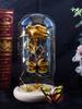 Galaxy Glass Rose Eternal Crystal Flower Birthday Gift Light Up Rose In Glass Dome with Butterfly for Mom Sister Mothers Day Gifts Holiday Gifts