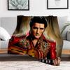 "Elvis Presley Inspired Floral Embroidered Jacket"Blanket Flannel Throw Blanket for Sofa, Bed, Travel, Camping, Office, Couch, Chair, And Be